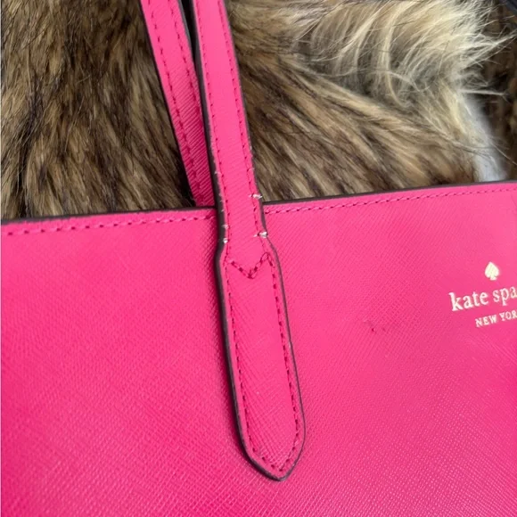 kate spade Hot Pink Bow Saffiano Tote - Picture 6 of 16